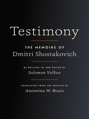cover image of Testimony